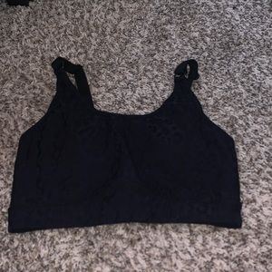 Black leopard sports bra size large